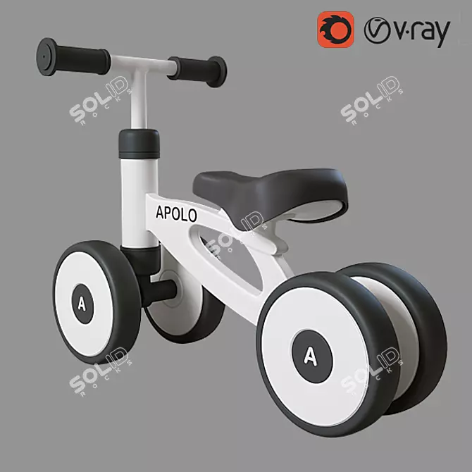 Mini Bike Toy Model: Perfect for Little Cyclists! 3D model image 3