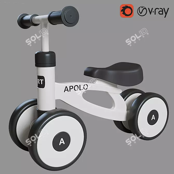 Mini Bike Toy Model: Perfect for Little Cyclists! 3D model image 4