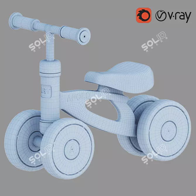 Mini Bike Toy Model: Perfect for Little Cyclists! 3D model image 5