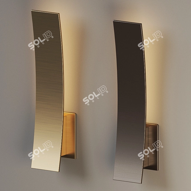 Sleek Bari Wall Sconce 3D model image 2