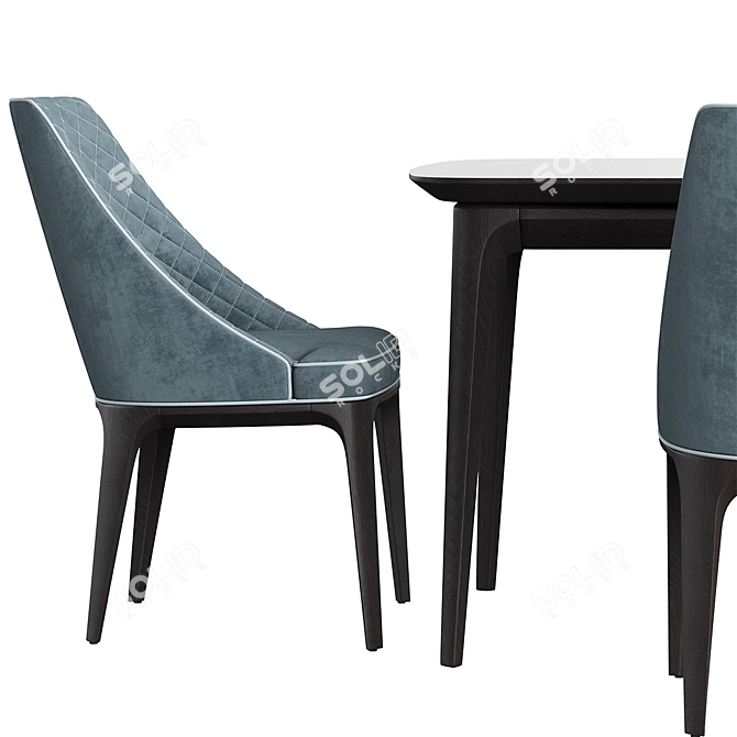 Mido Convertible Dining Set: Table & Chairs 3D model image 4