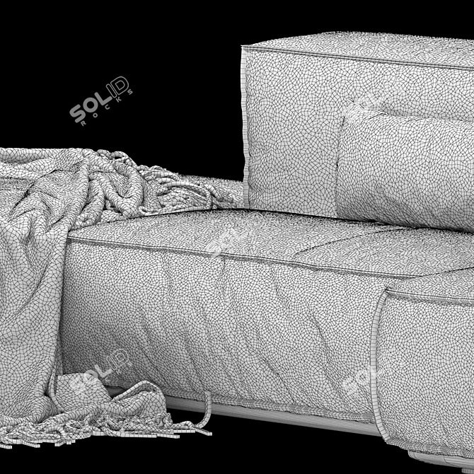 Minimalist Arflex Sofa 3D model image 5