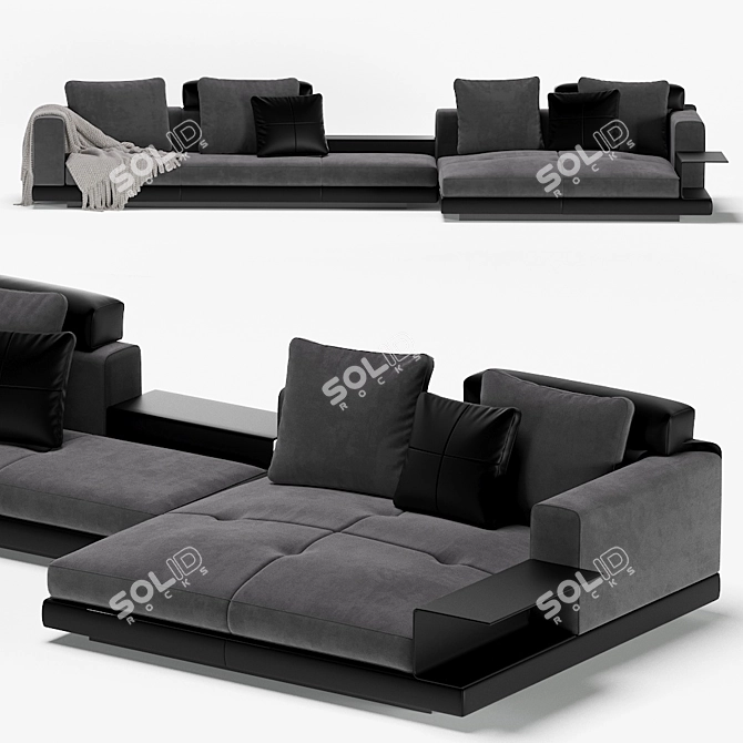 Elegant Modular Connery Sofa 3D model image 2