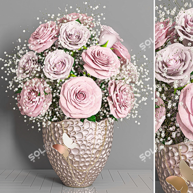 Indoor Bouquet Set | 3D Floral Arrangement 3D model image 1