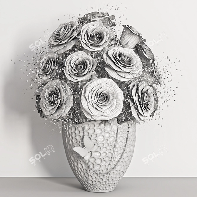 Indoor Bouquet Set | 3D Floral Arrangement 3D model image 3