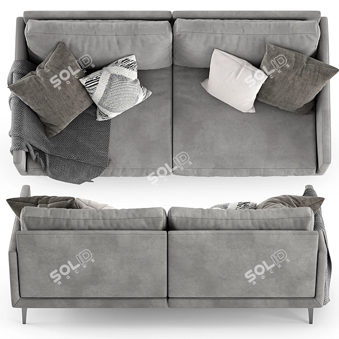 CENTQUATRE Duvivier Canapes: Elegant Sofa for Modern Living 3D model image 3