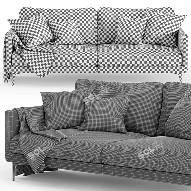 CENTQUATRE Duvivier Canapes: Elegant Sofa for Modern Living 3D model image 5