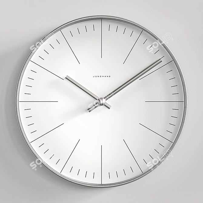 Junghans Max Bill Wall Clock, 30cm 3D model image 1