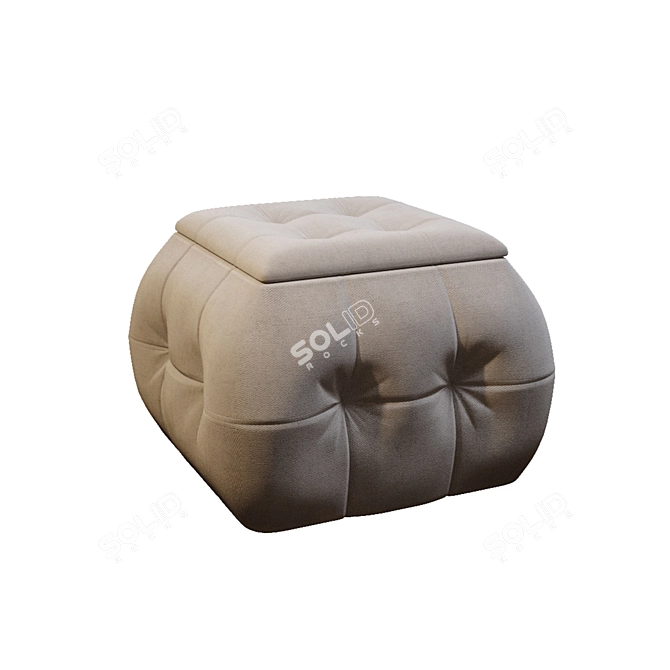 ADEL Multifunctional Pouf: Stylish, Versatile, and Inviting 3D model image 1