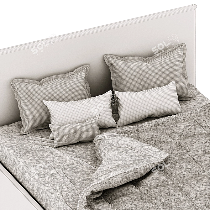 Sherst Grey Slipson Bed 180 3D model image 18