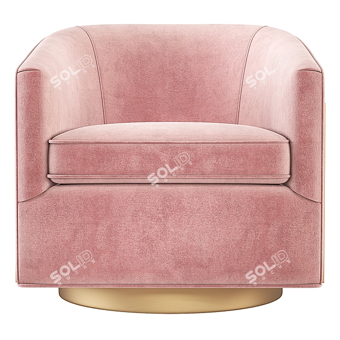 Reginald Swivel Chair: Stylish Restoration Hardware Design 3D model image 2