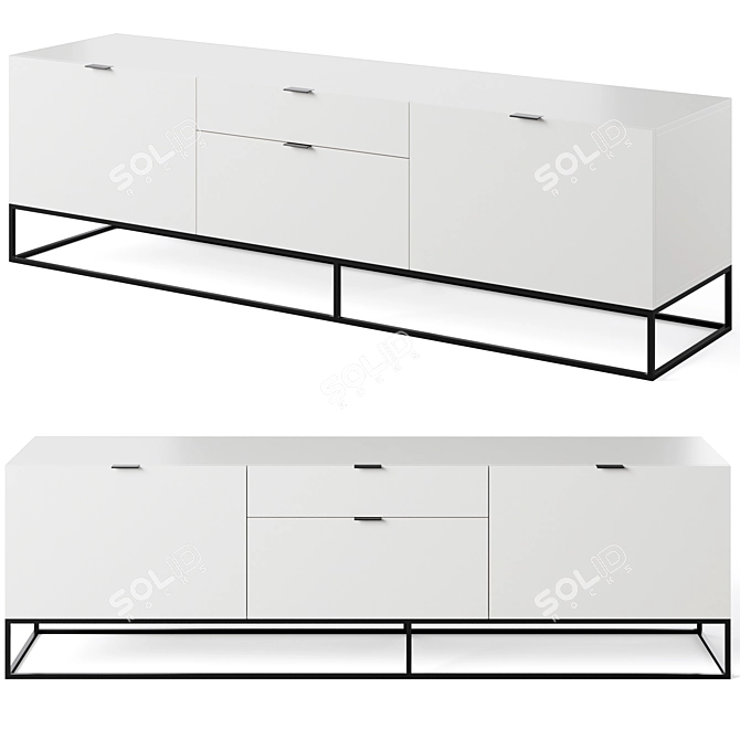 Modern TV Cabinet Plano by Cosmo 3D model image 1