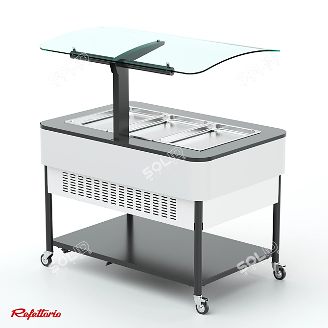 Refettorio RBF2C: Professional Refrigerated Salad Bar 3D model image 2