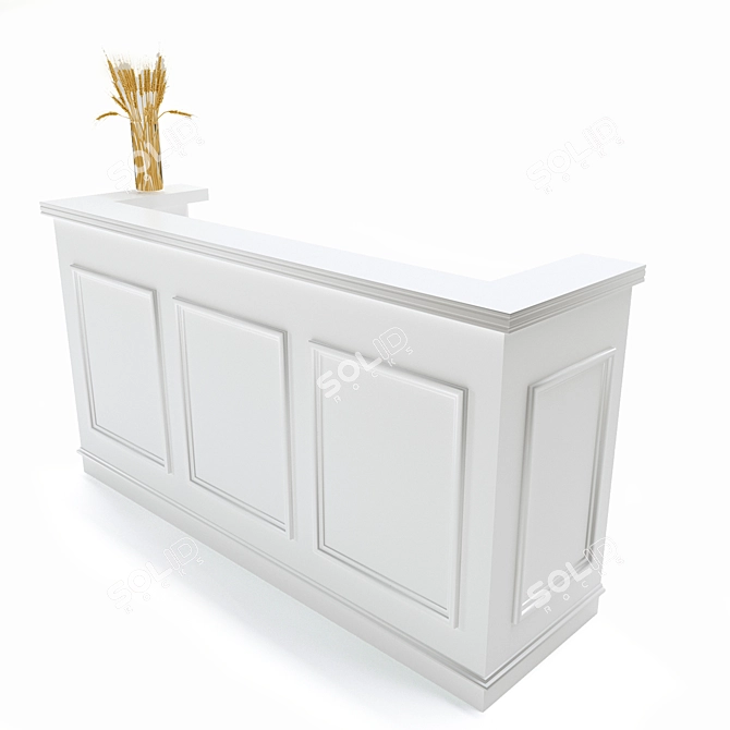 Elegant Reception Table: Russian Heritage 3D model image 2