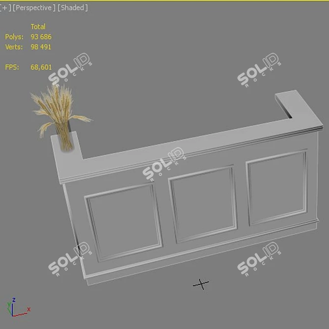 Elegant Reception Table: Russian Heritage 3D model image 3