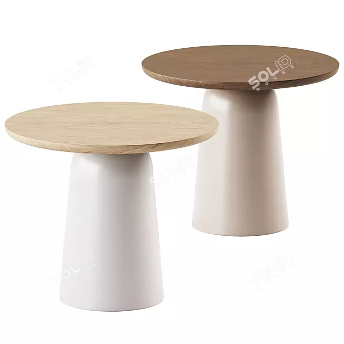 Minimalist Turn Side Table 3D model image 1