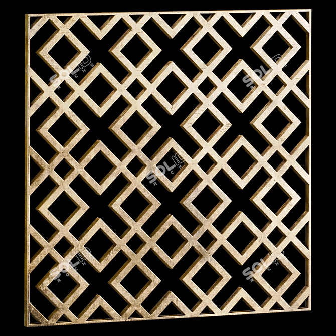 Decorative Square Panel Set 3D model image 2