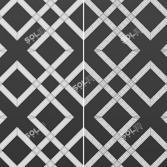 Decorative Square Panel Set 3D model image 7