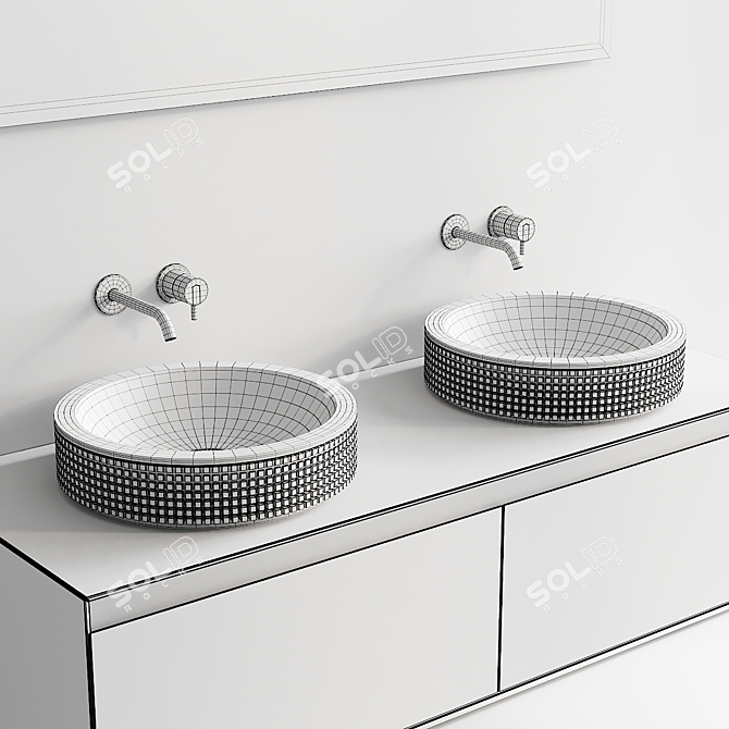 Luxury Antonio Lupi Panta Rei Vanity Set 3D model image 5