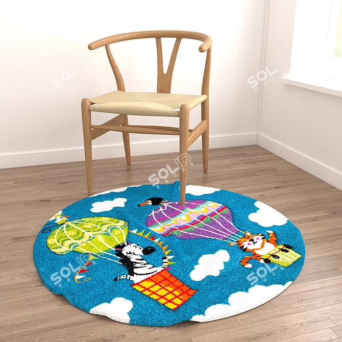 Versatile Set of 8 Rugs 3D model image 2