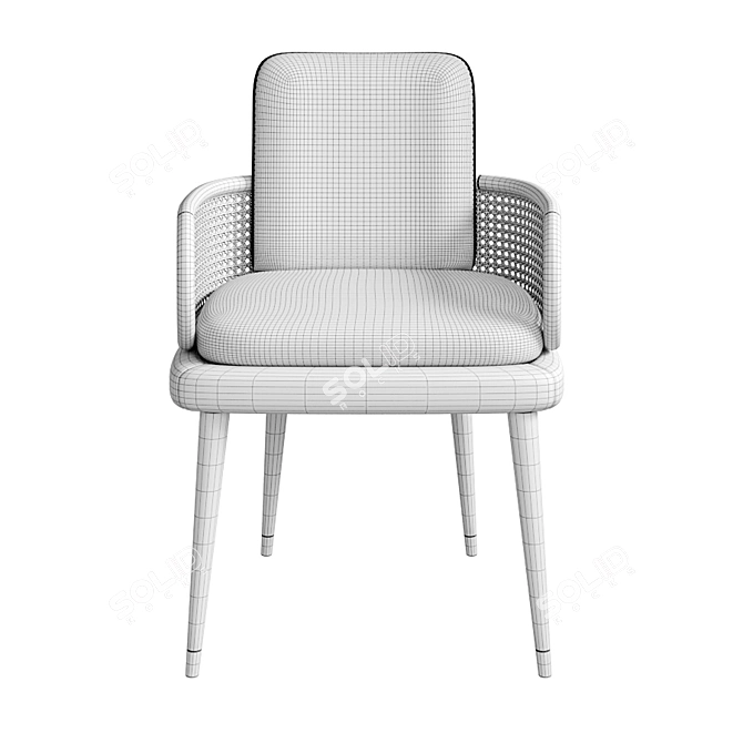 Modern Mid-Century Blakey Dining Chair 3D model image 5