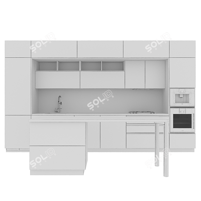 Sleek and Stylish Kitchen Upgrade 3D model image 7