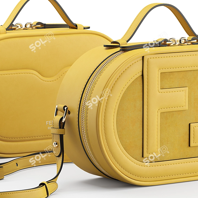 Fendi Mini Camera Case: Luxurious Fashion Essential 3D model image 3