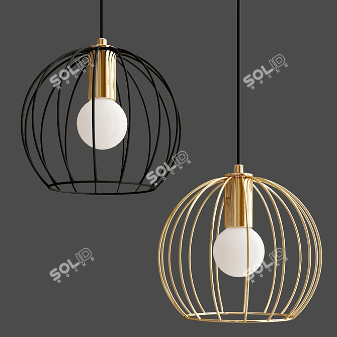 Illuminating Elegance: Revati Pendant Lamp Collection 3D model image 3
