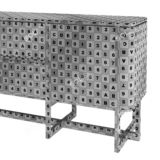 Elegant Mumbai Sideboard - Art. FFU280023AAA 3D model image 6