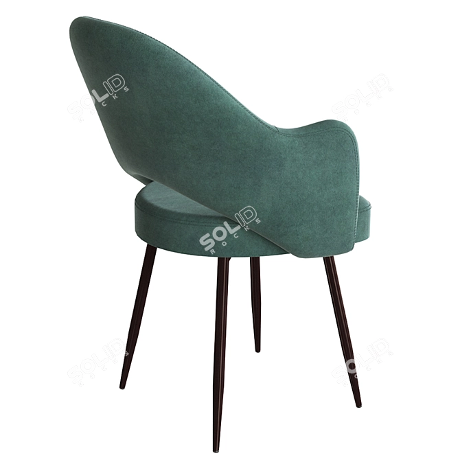 Cleo Grace Metal Om: Stylish and Comfortable Chair with Metal Legs 3D model image 2