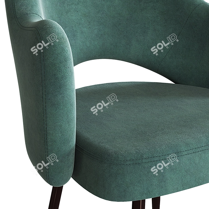 Cleo Grace Metal Om: Stylish and Comfortable Chair with Metal Legs 3D model image 3