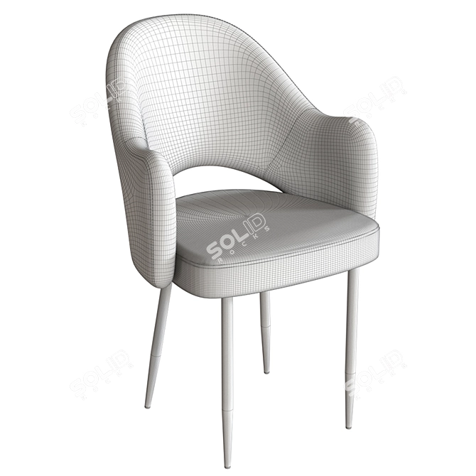 Cleo Metal-Light Upholstered Chair 3D model image 5