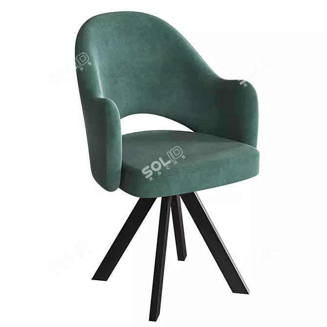 Rodeo Metal Leg Chair 3D model image 1