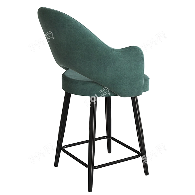 Cleo Bar Light Om: Stylish Metal Chair with Soft Seat and Back 3D model image 2