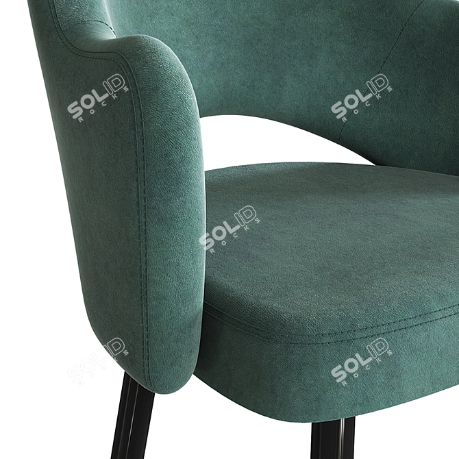Cleo Bar Light Om: Stylish Metal Chair with Soft Seat and Back 3D model image 3