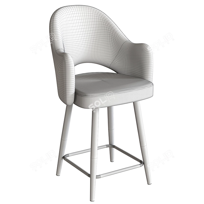 Cleo Bar Light Om: Stylish Metal Chair with Soft Seat and Back 3D model image 5