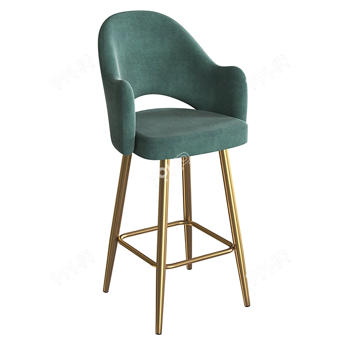 Cleo Bar Stool: Stylish and Comfortable 3D model image 1