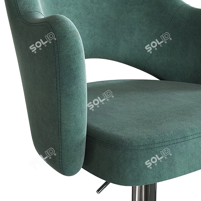 Cleo Chrome: Stylish and Comfortable Chair 3D model image 3