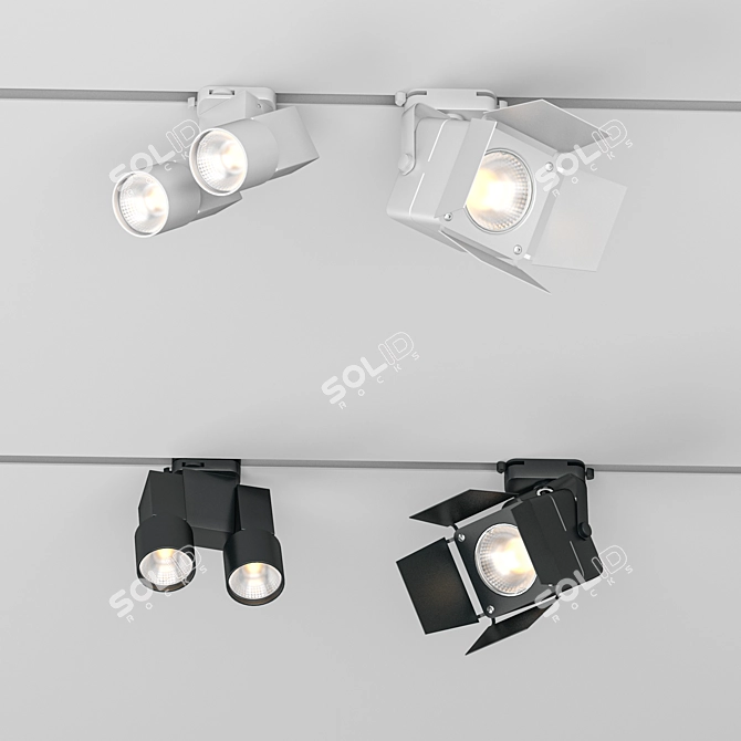 Global Track Lights: Versatile Lighting Solution 3D model image 3