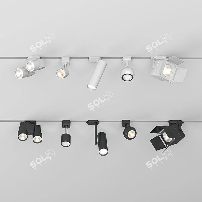 Global Track Lights: Versatile Lighting Solution 3D model image 4