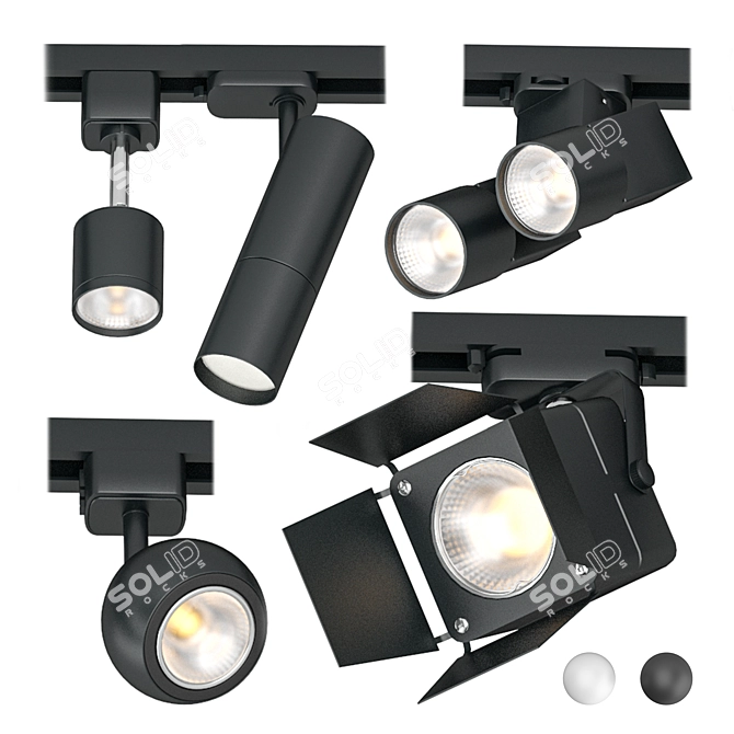 Global Track Lights: Versatile Lighting Solution 3D model image 6