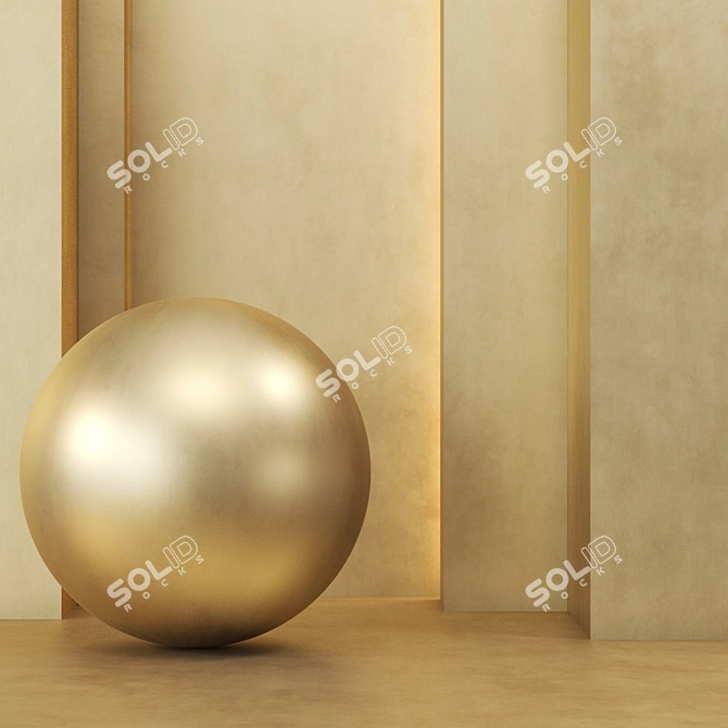 Golden 4k Seamless Texture (3 Colors) 3D model image 1