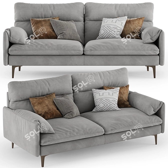 Luxury Monaco Duvivier Sofa 3D model image 1