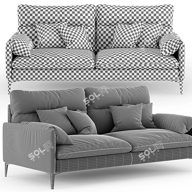 Luxury Monaco Duvivier Sofa 3D model image 5