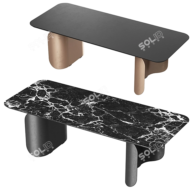 Barry Dining Table - Stylish and Versatile 3D model image 2