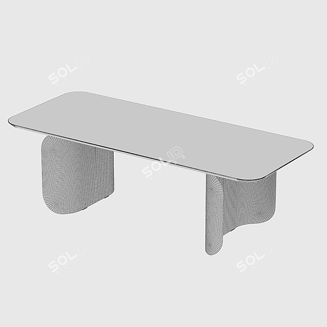 Barry Dining Table - Stylish and Versatile 3D model image 3