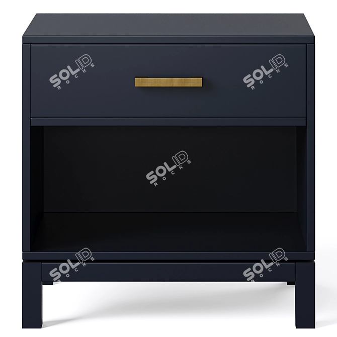 Parke Kids Nightstand: Navy, Charcoal, White 3D model image 2