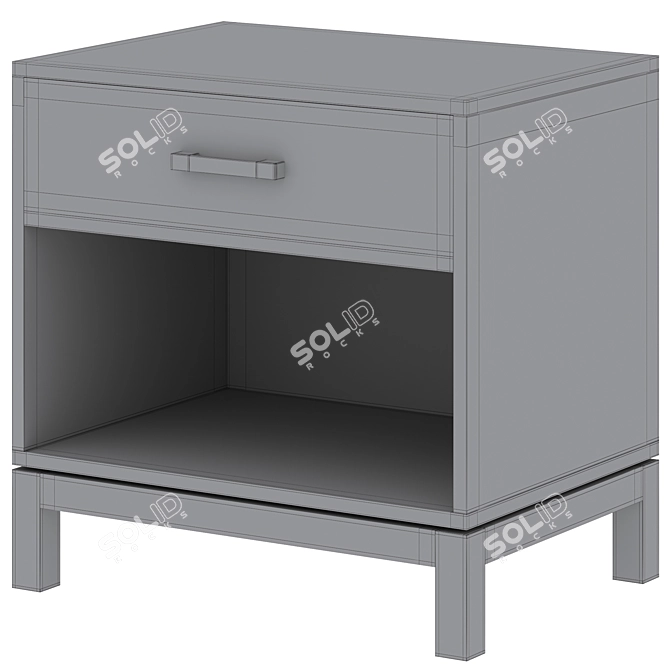 Parke Kids Nightstand: Navy, Charcoal, White 3D model image 5