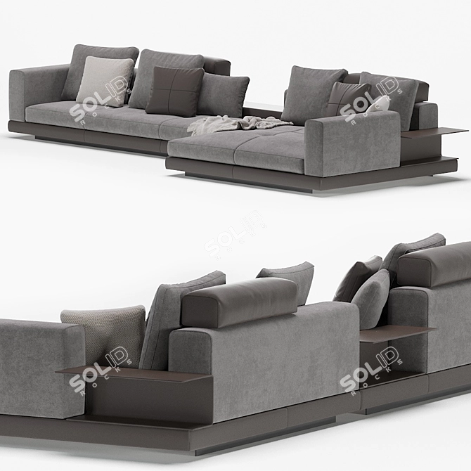 Modular Minotti Connery Sofa: Stylish and Versatile 3D model image 2