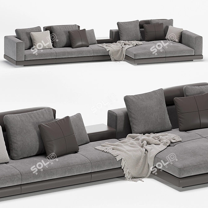Modular Minotti Connery Sofa: Stylish and Versatile 3D model image 3